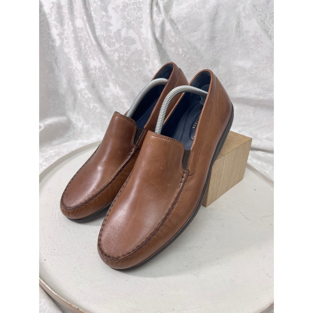 Cole Haan Grand OS Mens British Tan Leather Slip On Loafers C32218 Size 10.5 M